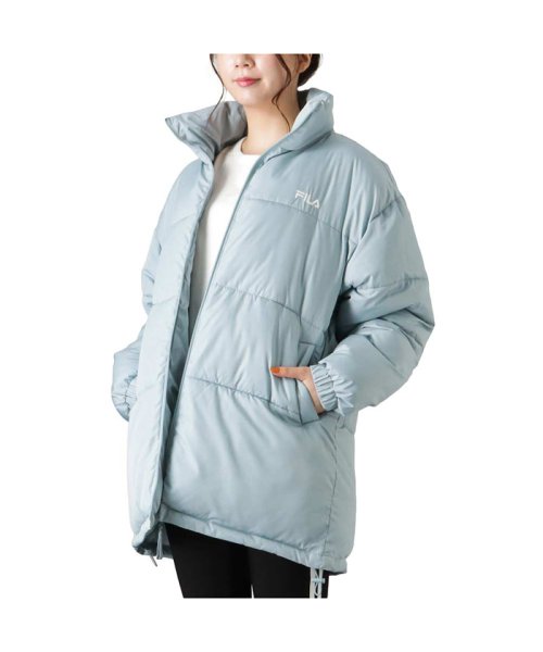 MAC HOUSE(women)(マックハウス（レディース）)/FILA フィラ 中綿スタンドジャケット FL1982/サックス