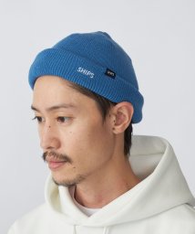 SHIPS MEN(シップス　メン)/*SHIPS: ワンポイント SHIPS ロゴ 刺繍 ロール ワッチ キャップ/ブルー