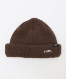 SHIPS MEN(シップス　メン)/*SHIPS: ワンポイント SHIPS ロゴ 刺繍 ロール ワッチ キャップ/ブラウン