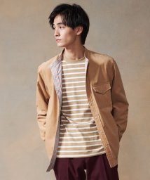 J.PRESS MENS(J．プレス　メンズ)/バンドカラーリバーシブル シャツ/ベージュ系