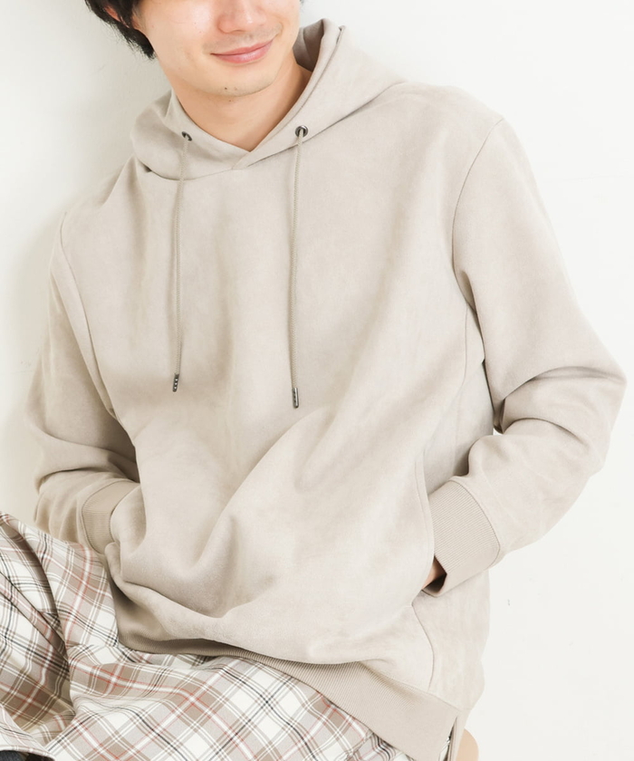 セール】【ユニセックス/S-XXL】フェイクスエードプルオーバー