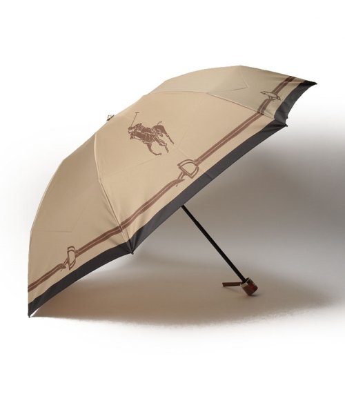 POLO RALPH LAUREN(umbrella)(ポロラルフローレン（傘）)/折りたたみ傘　馬具スカーフ/ベージュ