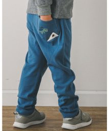 SLAP SLIP(スラップスリップ)/恐竜 はたらくくるま 犬 アニマル ポケット 刺繍 ミラノリブ パンツ (80~/ブルー