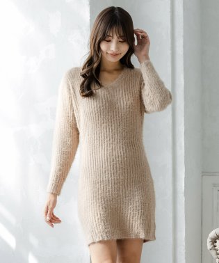 JULIA BOUTIQUE/丈が選べるシャギータッチタイトニットワンピース/22616/504976495