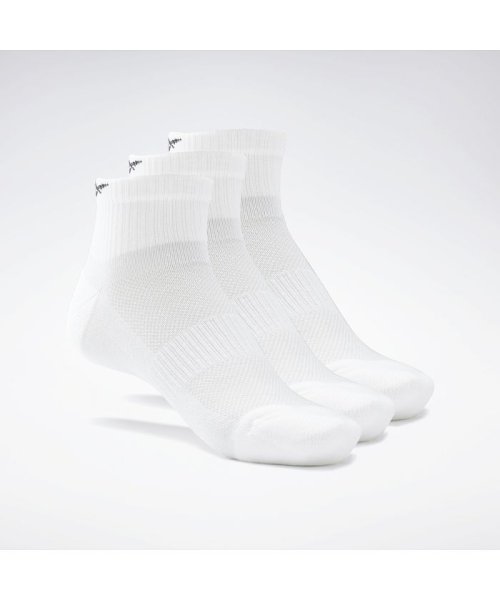 Reebok(Reebok)/アクティブ ファウンデーション アンクル ソックス 3足組 / Active Foundation Ankle Socks 3 Pairs/ホワイト