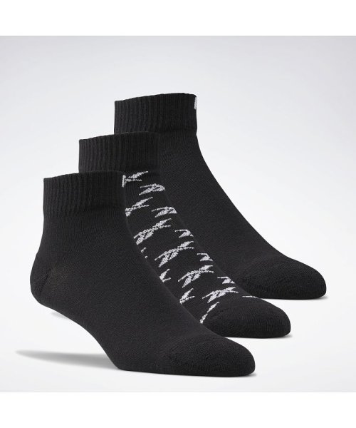 Reebok(リーボック)/クラシックス アンクル ソックス 3足組 / Classics Ankle Socks 3 Pairs/ブラック