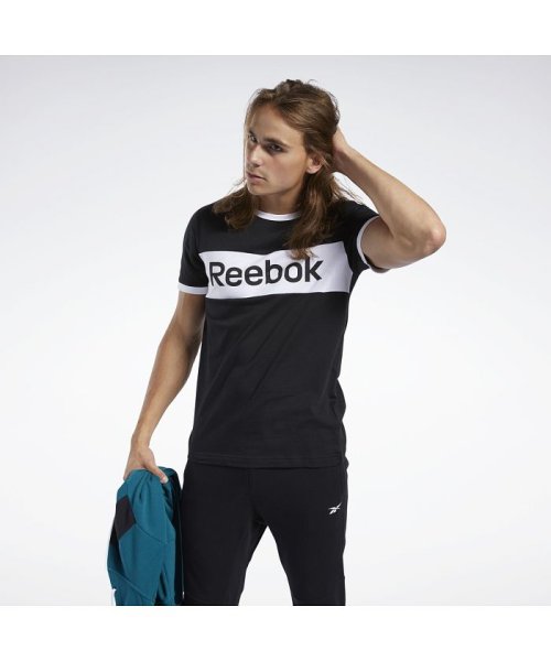 Reebok(Reebok)/トレーニング エッセンシャルズ リニア ロゴ Tシャツ / Training Essentials Linear Logo Tee/ブラック