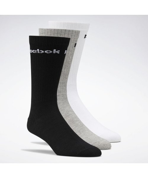 Reebok(リーボック)/アクティブ コア クルー ソックス 3足組 / Active Core Crew Socks 3 Pairs/ホワイト