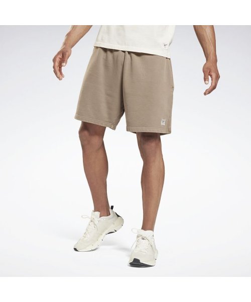 Reebok(リーボック)/レズミルズ ナチュラルダイ コットンショーツ / Les Mills Natural Dye Cotton Shorts/グレー