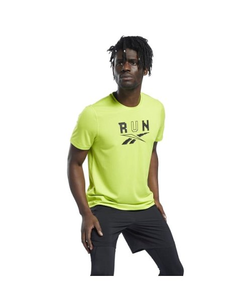 Reebok(リーボック)/ランニング スピードウィック グラフィック Tシャツ /  Running Speedwick Graphic T－Shirt/イエロー