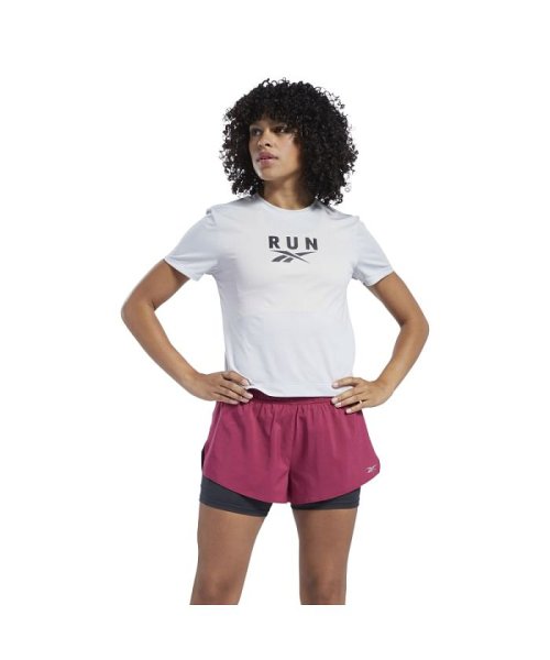 Reebok(Reebok)/ワークアウト レディ ラン スピードウィック Tシャツ / Workout Ready Run Speedwick T－Shirt/ピュアグレー