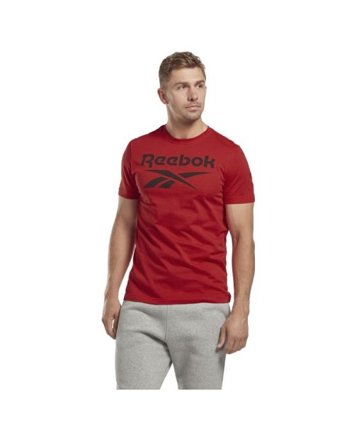 Reebok(リーボック)/リーボック アイデンティティ ビッグ ロゴ Tシャツ / Reebok Identity Big Logo T－Shirt/レッド