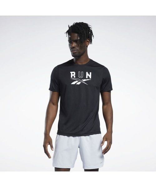 Reebok(Reebok)/ランニング スピードウィック グラフィック Tシャツ /  Running Speedwick Graphic T－Shirt/ブラック