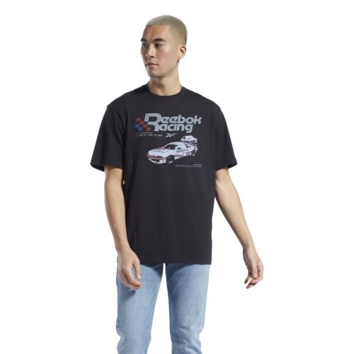 Reebok(Reebok)/グラフィック シリーズ レーシング Tシャツ / Graphic Series Racing T－Shirt/ブラック