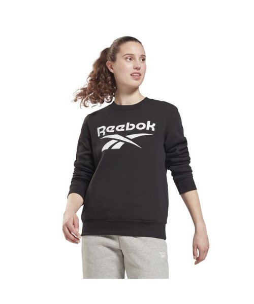 Reebok(Reebok)/リーボック アイデンティティ ロゴ フリース クルー スウェットシャツ / Reebok Identity Logo Fleece Crew S/ブラック