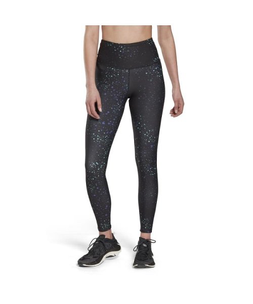 Reebok(Reebok)/Lux 2.0 マルチカラード スペクタクル レギンス / Lux 2.0 Multi－Colored Speckle Leggings/ブラック