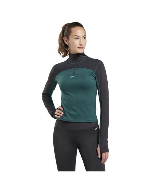 Reebok(Reebok)/テックスタイル THERMOWARM+GRAPHENE クオータージップ プルオーバー / Tech Style THERMOWARM+GRAP/グリーン