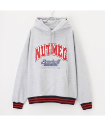 MAC HOUSE(men)(マックハウス（メンズ）)/グッドウェア x NUTMEG ラインリブ ビッグパーカー 2W7－62225/グレー