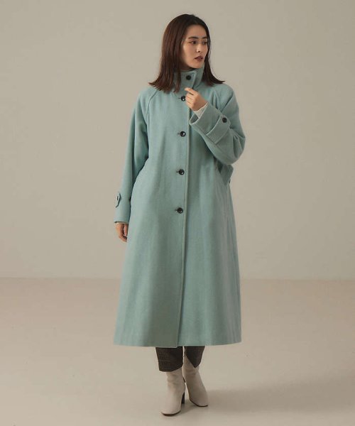 スタンドカラーコート 