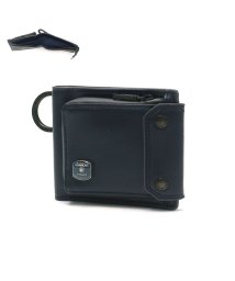 AS2OV(アッソブ)/アッソブ AS2OV HABIT SHOULDER SERIES WATER PROOF JES LEATHER SHORT WALLET 072104/ネイビー