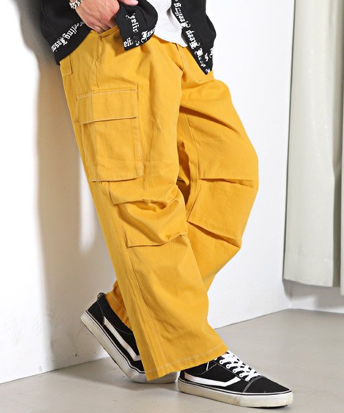 セール ツイルカラーバルーンカーゴパンツ カーゴパンツ メンズ バルーンパンツ ミリタリー ワイド丈 ラグスタイル Luxstyle Magaseek