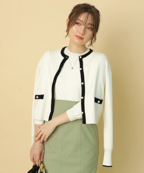 濃いピンク系統 試着のみ アプワイザーリッシェ パールカーデ