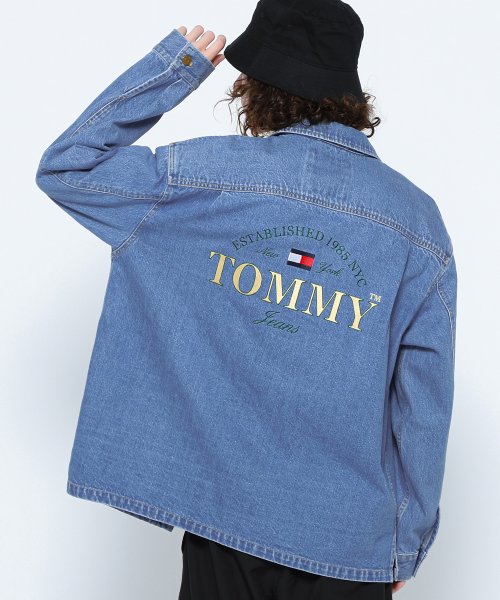 TOMMY JEANS(トミージーンズ)/オーバーサイズデニムシャツジャケット/ブルー