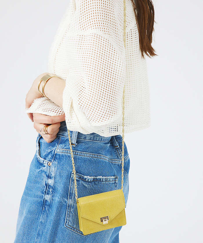 LOWELLThings 【Gina 23'Spring P9掲載】Envelope/マイクロミニショルダ イエロー F LOWELLThings 【Gina 23'Spring P9掲載】Envelope/マイクロミニショルダ イエロー F