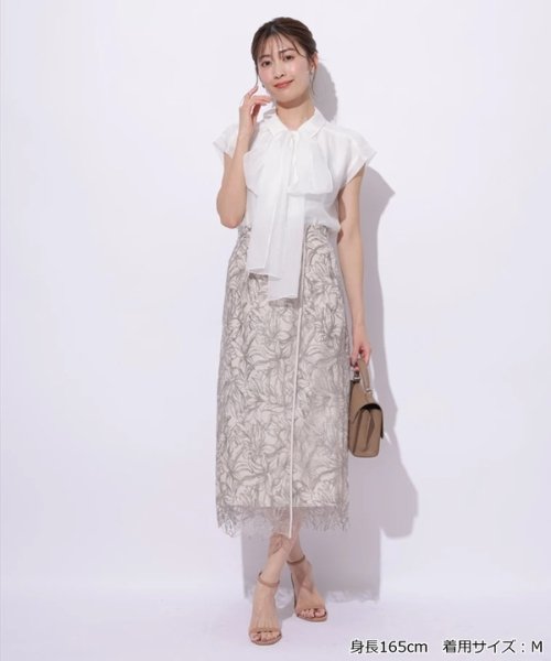 ライン刺繍タイトスカート(504985178) | アプワイザー リッシェ  