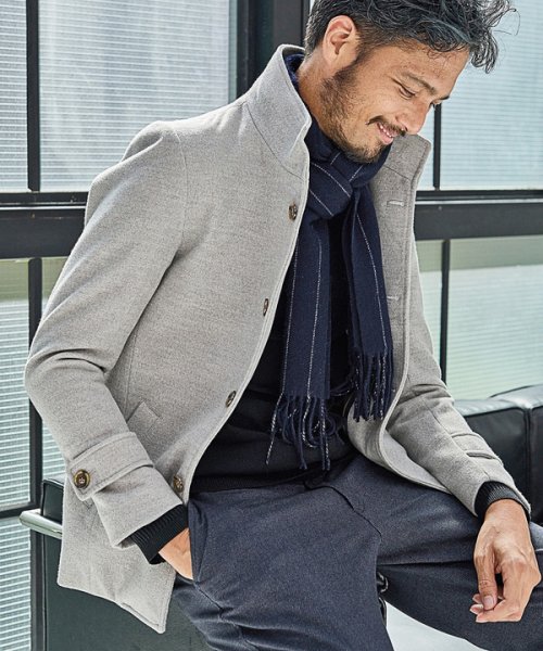 【EFFORTLESS】中空糸メルトンスタンドカラーブルゾン  KUE1403074168(10725円)