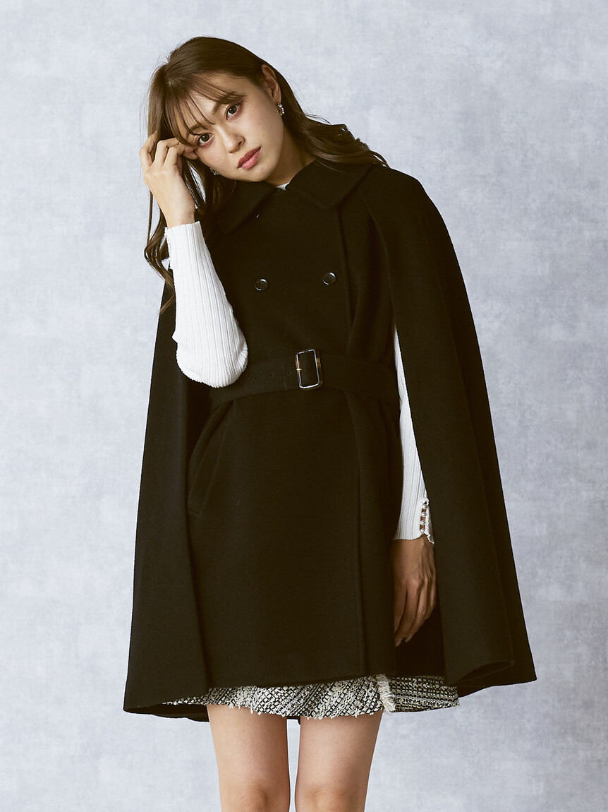 Chico 2wayポンチョコート ブラック セール】【WEB限定/REVIVAL】2wayポンチョコート（ポンチョ）｜Chico