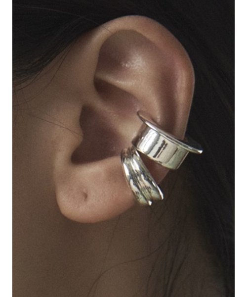 nothing and others(ナッシングアンドアザース)/Double moco Earcuff /シルバー