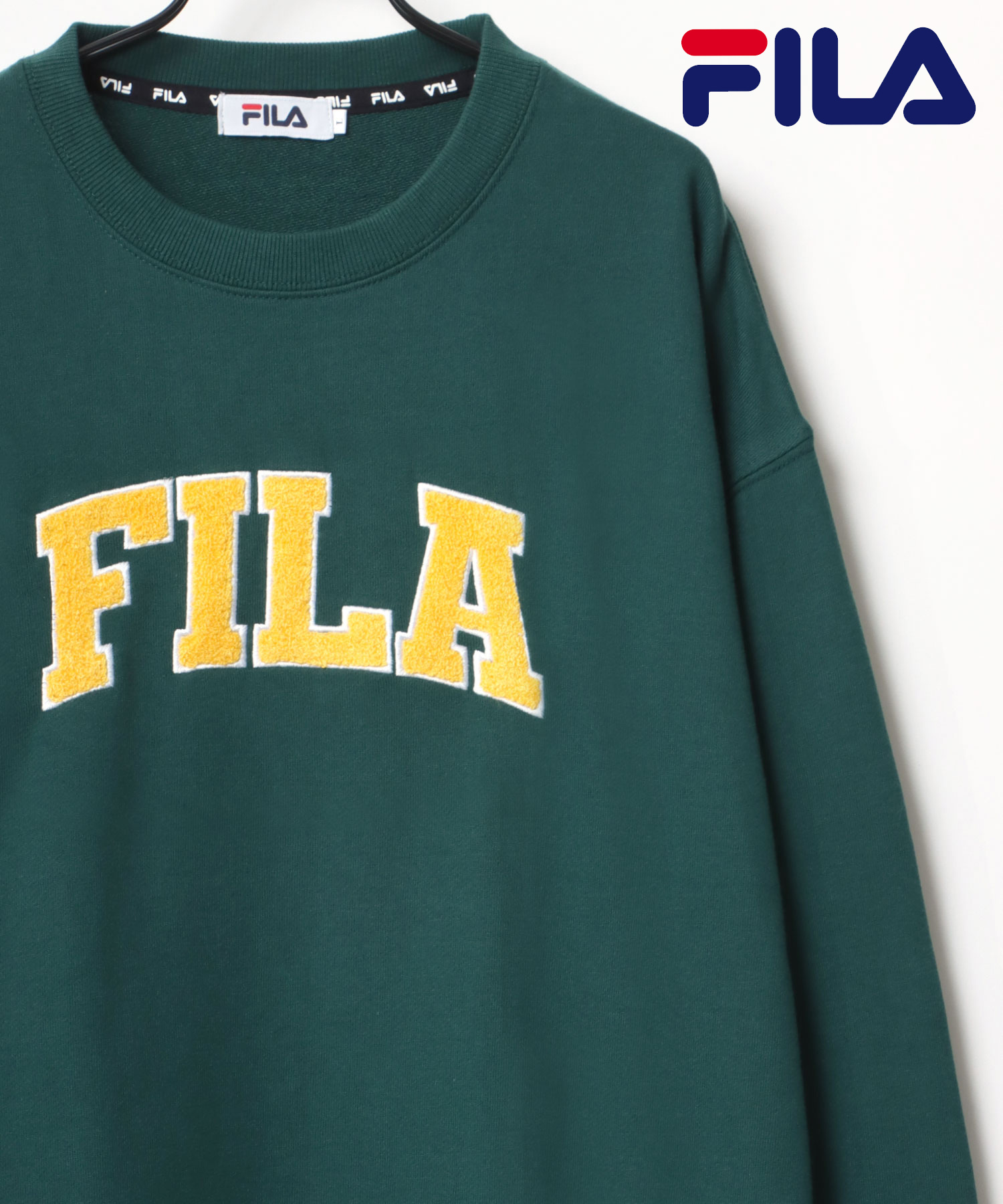 セール】【Lazar】FILA/フィラ 別注 ビッグシルエット カレッジロゴ ...