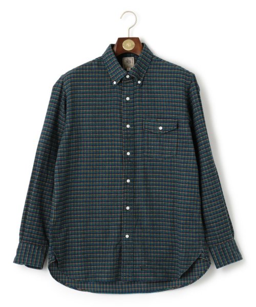 J.PRESS MENS(J．プレス　メンズ)/マルチチェックコットンネルシャツ/ブルー系3