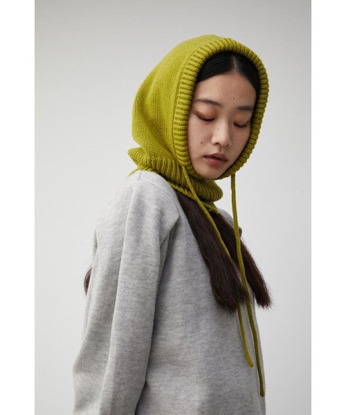 AZUL by moussy(アズールバイマウジー)/KNIT BALACLAVA/LIME