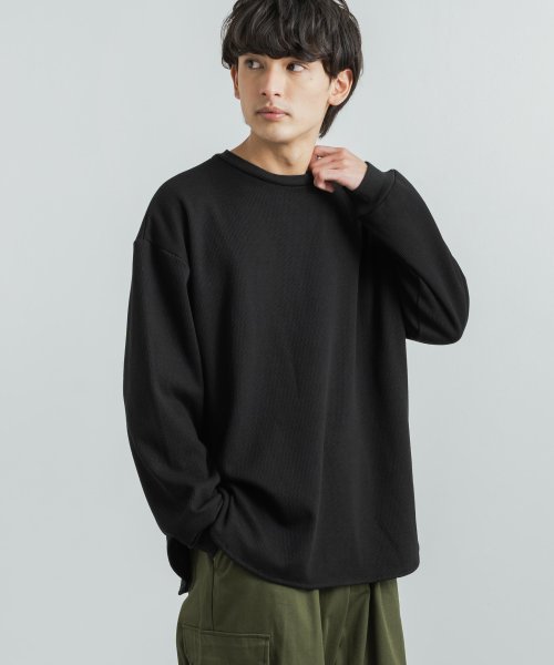カットソー サーマルニット 長袖tシャツ メンズ レディース 日本製 カジュアル ボンバーヒート 爆暖 トレーナー スウェット 国産 クルーネック 無地 ルーズ ロッキーモンロー Rocky Monroe Magaseek