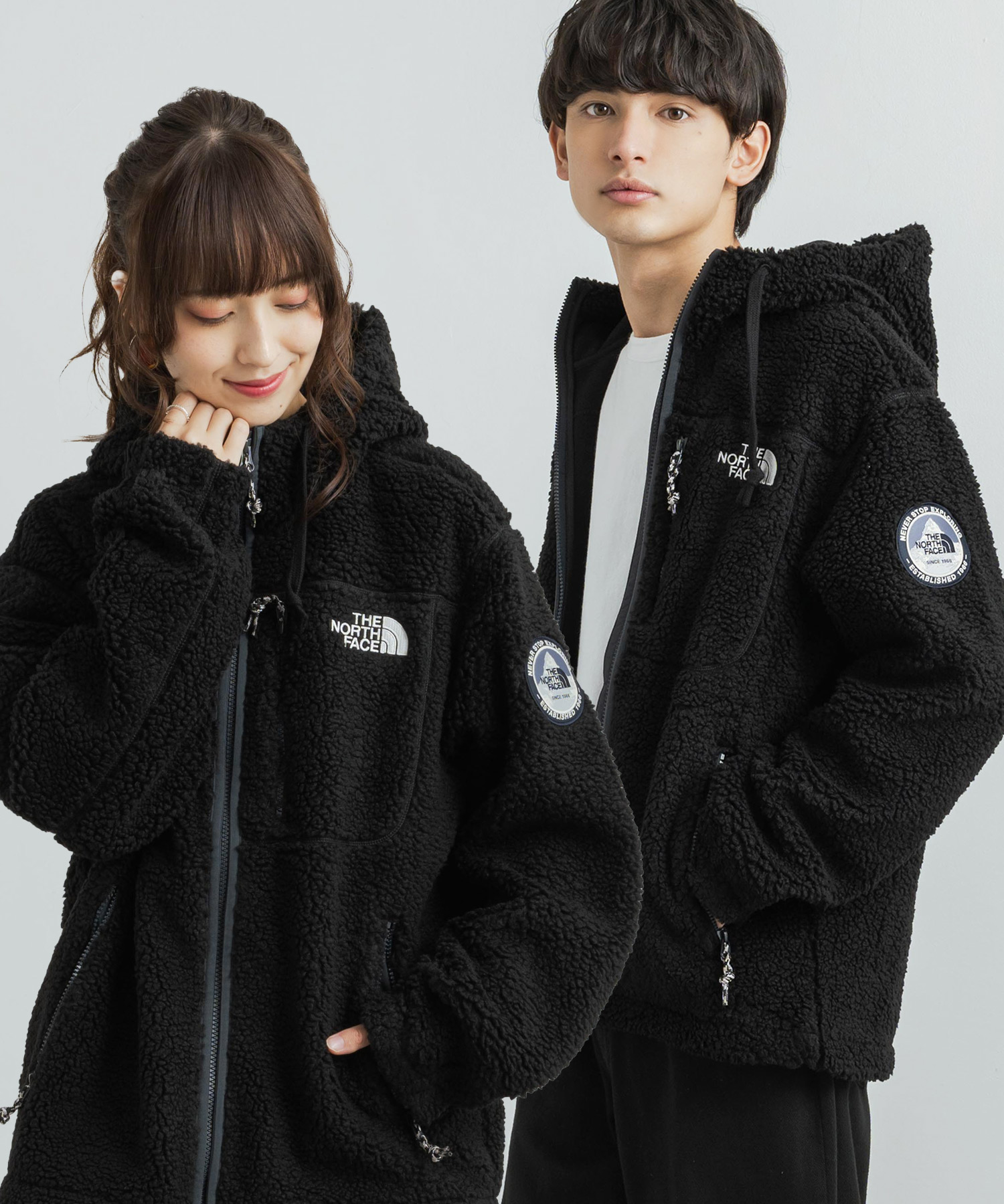 THE NORTH FACE ノースフェイス 韓国 PLAY GREEN FLEECE HOODIE ボアフリースジャケット メンズ レディース  ブルゾン フー