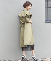 DRESS+(ドレス プラス)/トレンチコート ロングコート ケープ 膝下丈 2way/モスグリーン