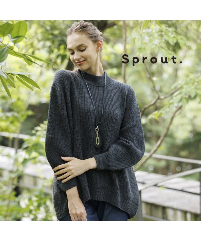 【Sprout.】リブハイネック　プルオーバーニット