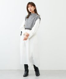 NICE CLAUP OUTLET(ナイスクラップ　アウトレット)/【natural couture】ボリューム袖ワンピース/オフ