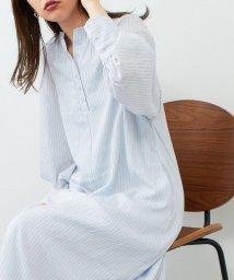 NICE CLAUP OUTLET(ナイスクラップ　アウトレット)/【natural couture】ボリューム袖ワンピース/ブルー系