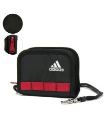 adidas(adidas)/アディダス 二つ折り財布 adidas 二つ折り コンパクト 財布 ミニ財布 小銭入れあり スポーティ 小さい 軽量 子供用 キッズ ジュニア 63473/ブラック