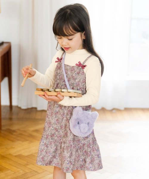 エニファム キッズ Anyfam Kids 花柄ドッキングワンピース Magaseek