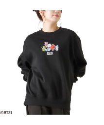 MAC HOUSE(women)(マックハウス（レディース）)/【アクリルチャーム付き】BT21 アソートトレーナー 2483－8945/ブラックA