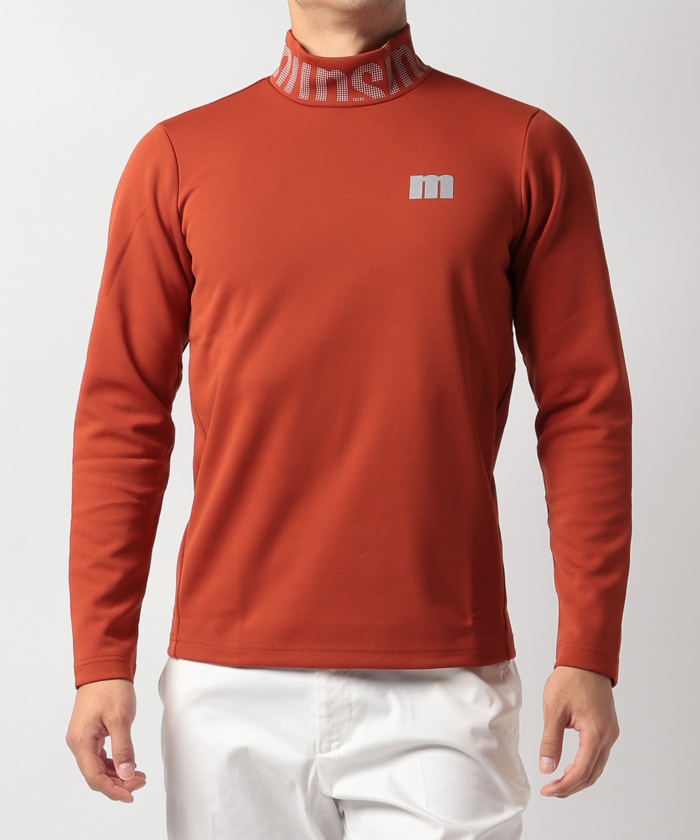 ENVOY/エンボイ』吸汗ストレッチ保温タックリバーシブル衿ロゴ