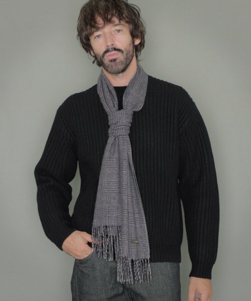 ベビーカシミヤグレンチェック柄マフラー Hankyu Men S 阪急メンズ