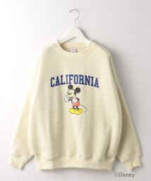 green label relaxing(グリーンレーベルリラクシング)/【WEBオリジナル】＜GLR or＞DISNEY ミッキーマウス / カレッジ プリント スウェット/OFFWHITE