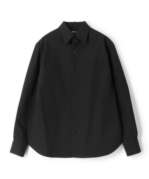 EDITION(EDITION)/WOOL TYPEWRITER SHIRT ウール レギュラーカラーシャツ/19ブラック