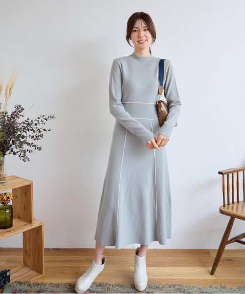 フリーズマート Free S Mart 配色パイピングニットワンピース Magaseek