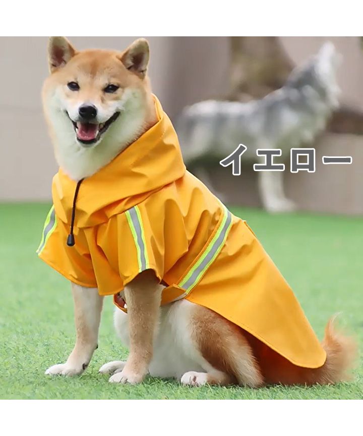 レインコート 大型犬 犬 服 犬服 犬の服 着せやすい ポンチョ マント ...